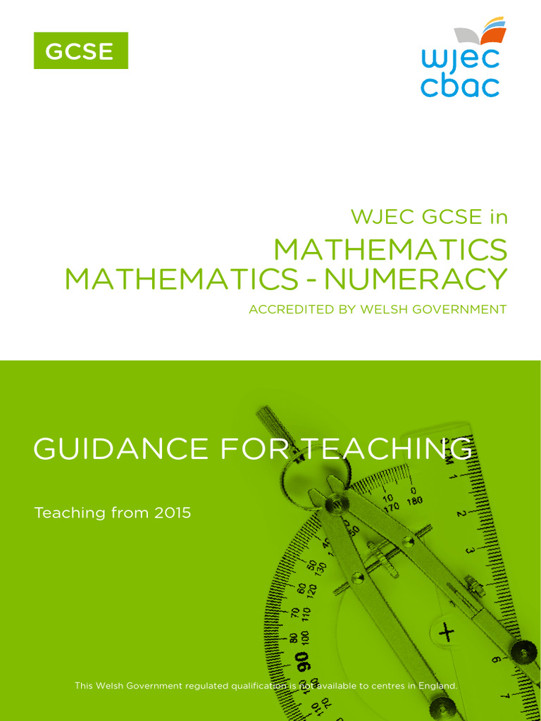 WJEC GCSE Maths Specification Guide | PDF | Triangle | Angle