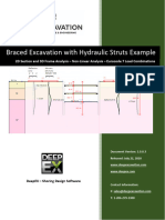 Braced Excavation With Hydraulic Struts DeepEX Example