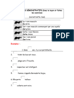 Les Adjectifs Demonstratifs Exercice Grammatical Feuille Dexercices 66491