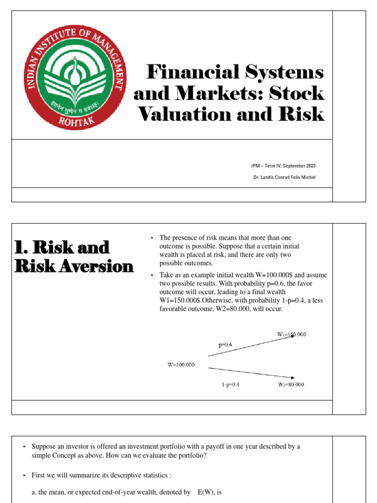 Risk and Return in Investment Portfolios | PDF | Capital Asset Pricing ...