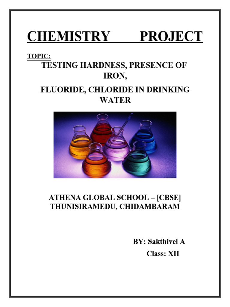Investigatory Project on Water Hardness | PDF | Technology & Engineering