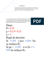 Ejercicios para Evidencia