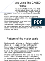 Major Scales Using The CAGED Format