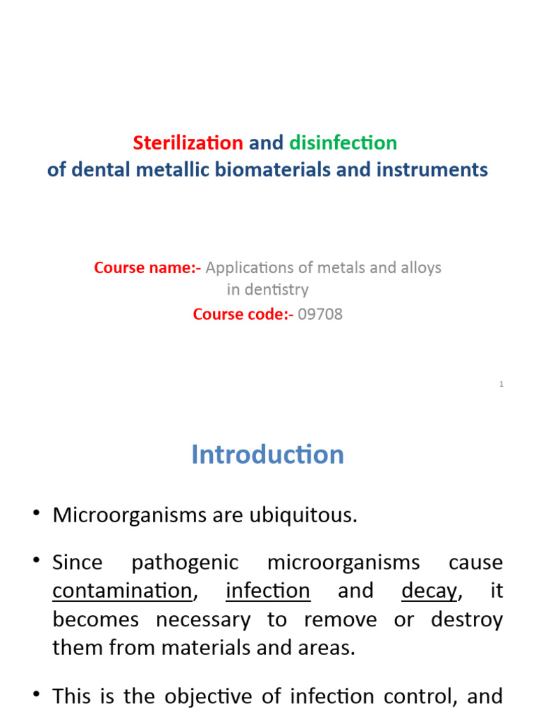 Sterilization and Disinfection PDF Sterilization (Microbiology