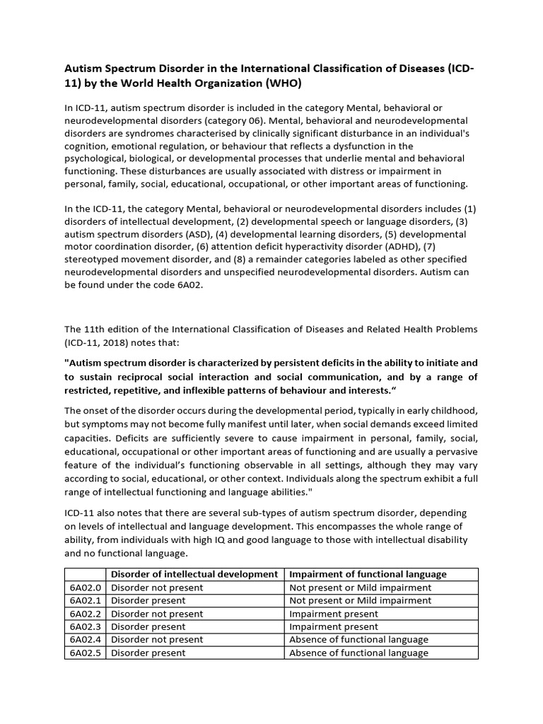 Autism Spectrum Disorder | PDF | Mental Disorder | Autism Spectrum