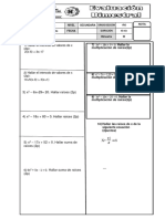 Exámen Bimestral Álgebra (1 - 5