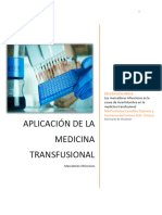 Aplicacion de La Medicina Transfucional