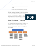 Classification of Polymers