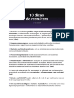 Material - 10 Dicas de Recruiters