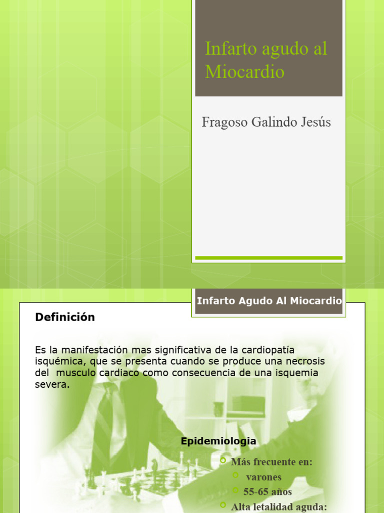 Infarto Agudo al Miocardio: Causas y Tratamiento | PDF | Infarto de ...