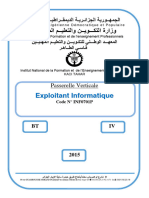 INF 0701P - Passerelle Exploitant Informatique BT 2015