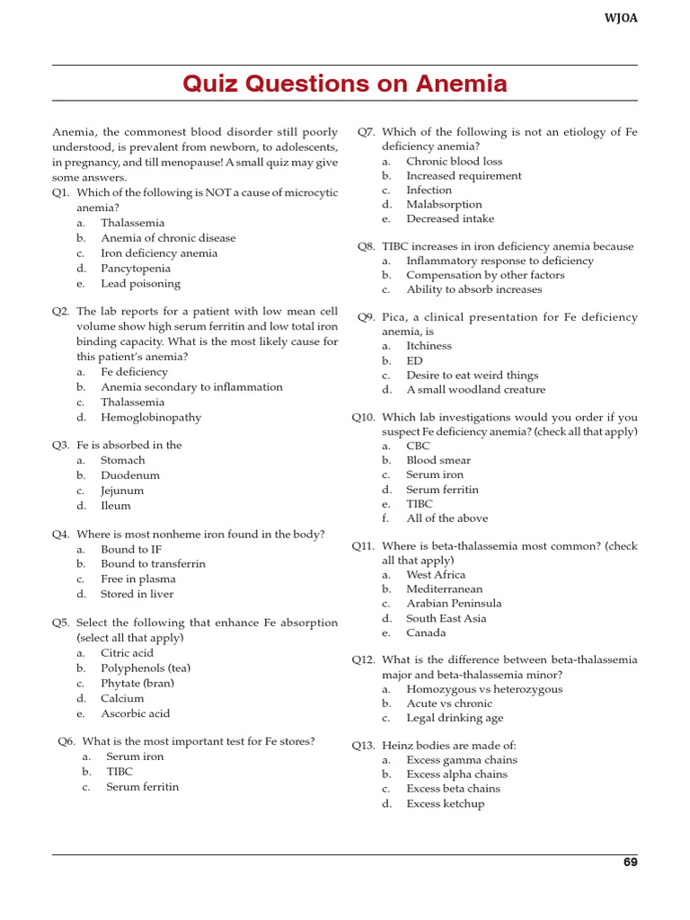 Information 1 | PDF | Anemia | Hematology