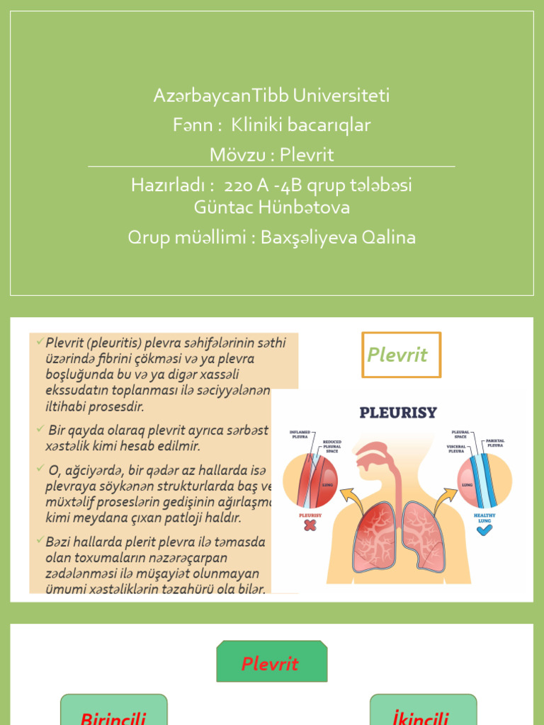 Güntac Hünbətova - Plevrit | PDF