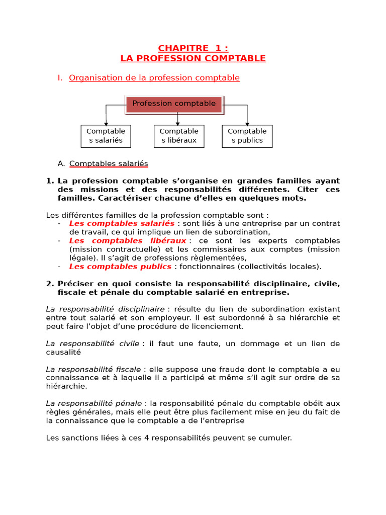 Organisation de la profession comptable | PDF | Audit financier | Business