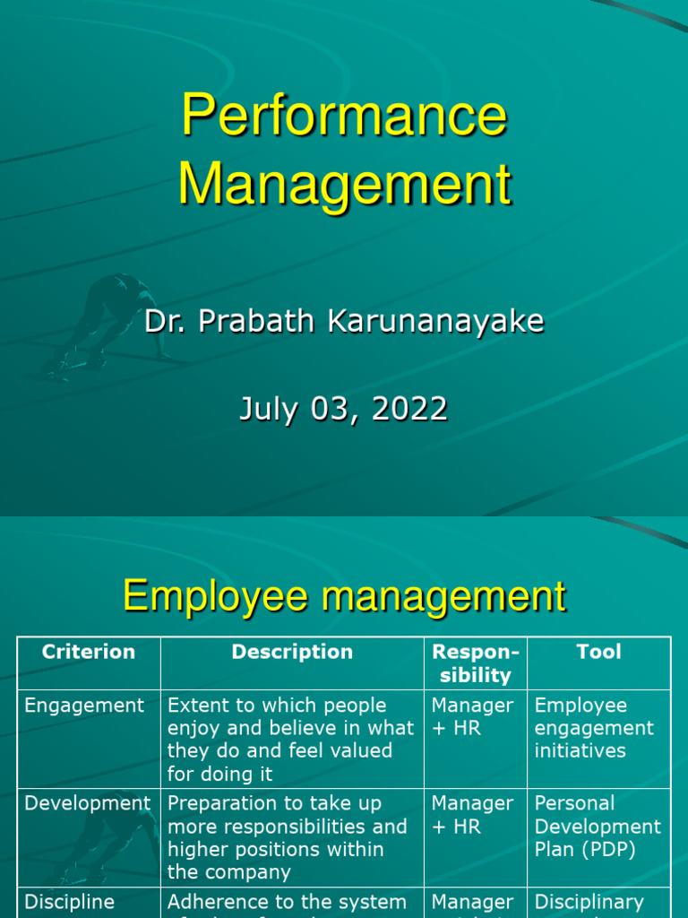 Performance Management Strategies Guide | PDF