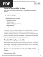 Integrity Rules and Constraints - Database Design Fundamentals For Software Engineers