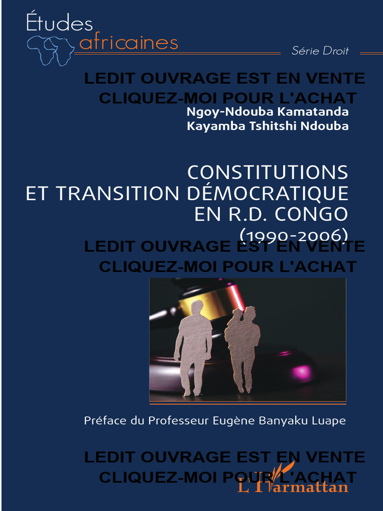 Constitution Et Transition Democratique en R.D.Congo | PDF | Démocratie ...