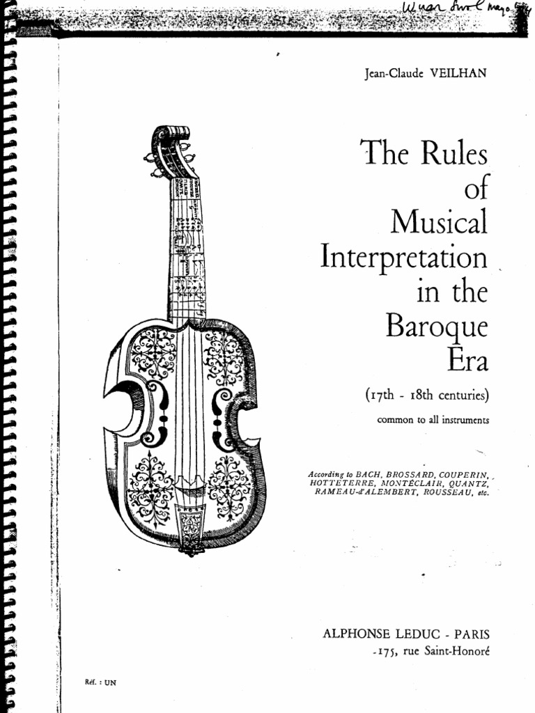 Interpretation Baroque Music Tempo Musical Forms