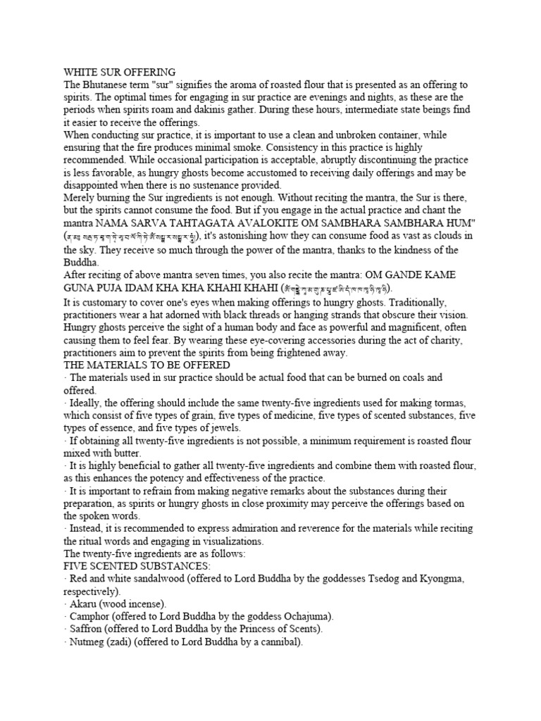 White Sur Offering | PDF