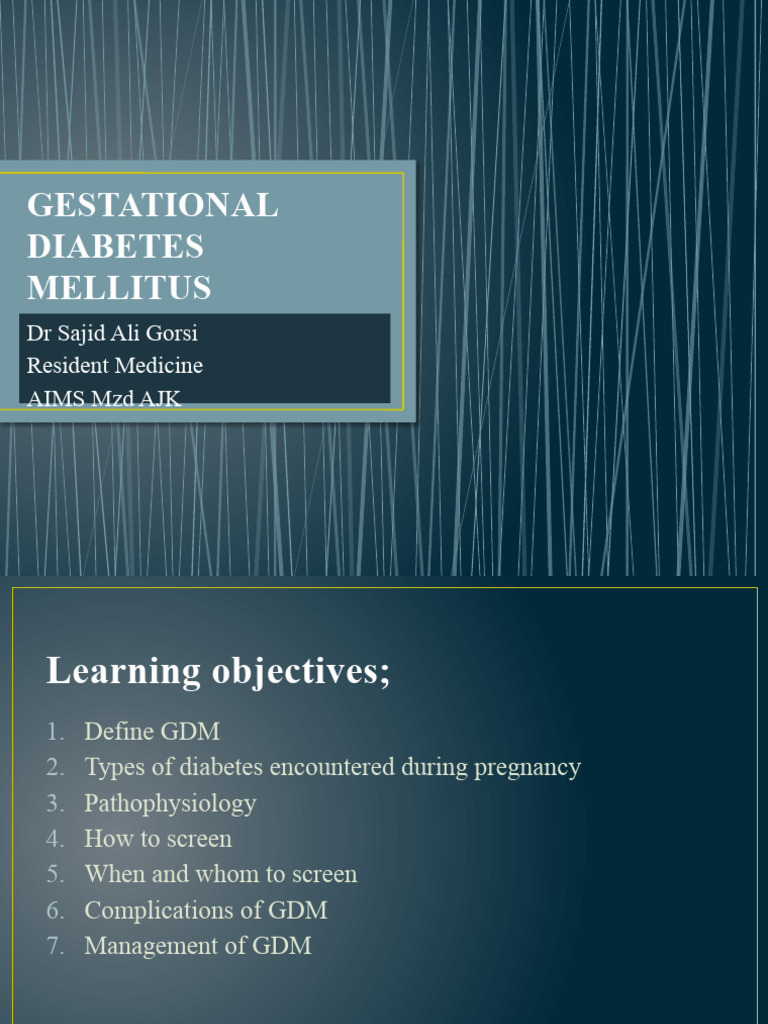 Understanding Gestational Diabetes Mellitus | PDF | Gestational ...