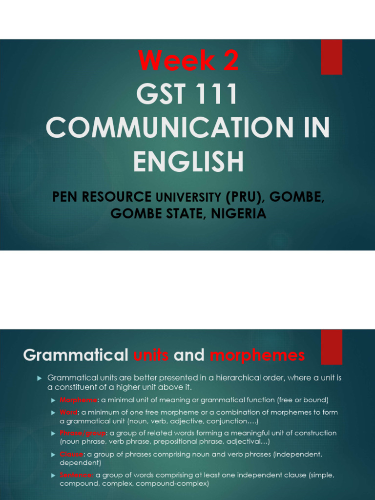 GST 111 Week 2 | PDF