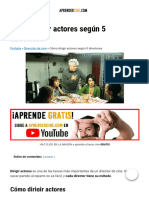 Cómo Dirigir Actores Según 5 Directores