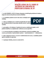 7 Modelos de Recursos Do Concurso Público SEE - SP Realizado Pela TLS