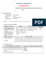 SESIÓN DE APRENDIZAJE Comunicación .... Jueves