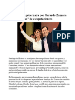 La Provincia Gobernada Por Gerardo Zamora Es Vía de Paso de Estupefacientes