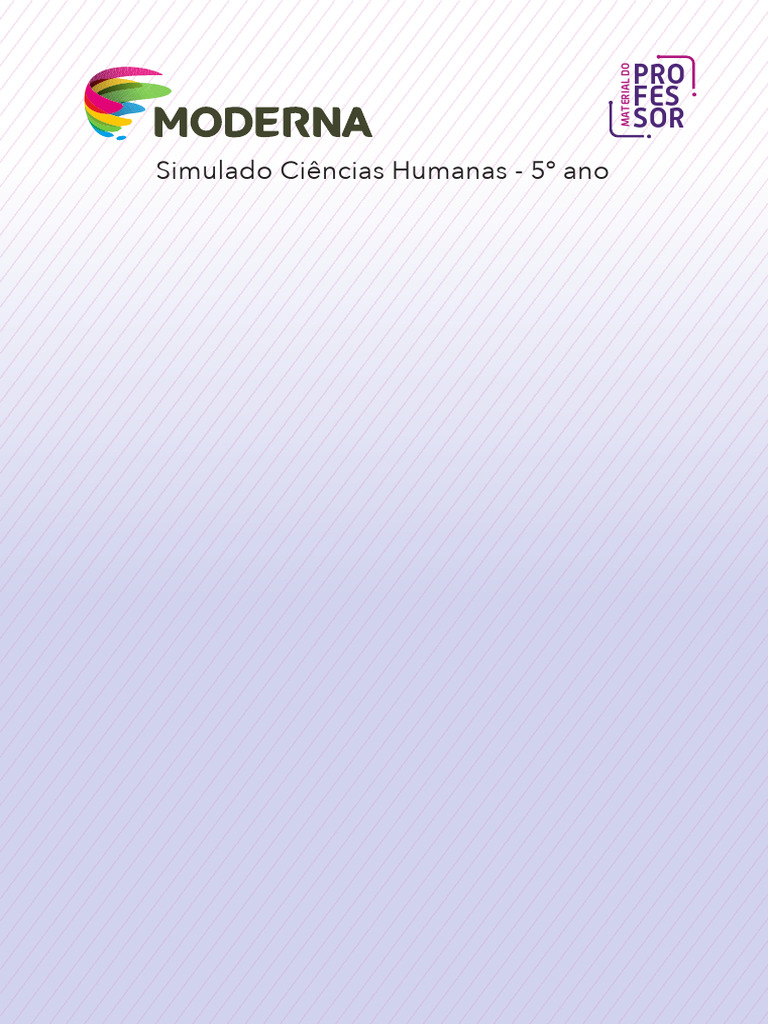 Simulado de Ciências Humanas - 5º Ano | PDF