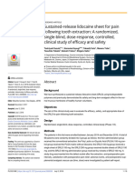 Sustained-Release Lidocaine Sheet For Pain Followi