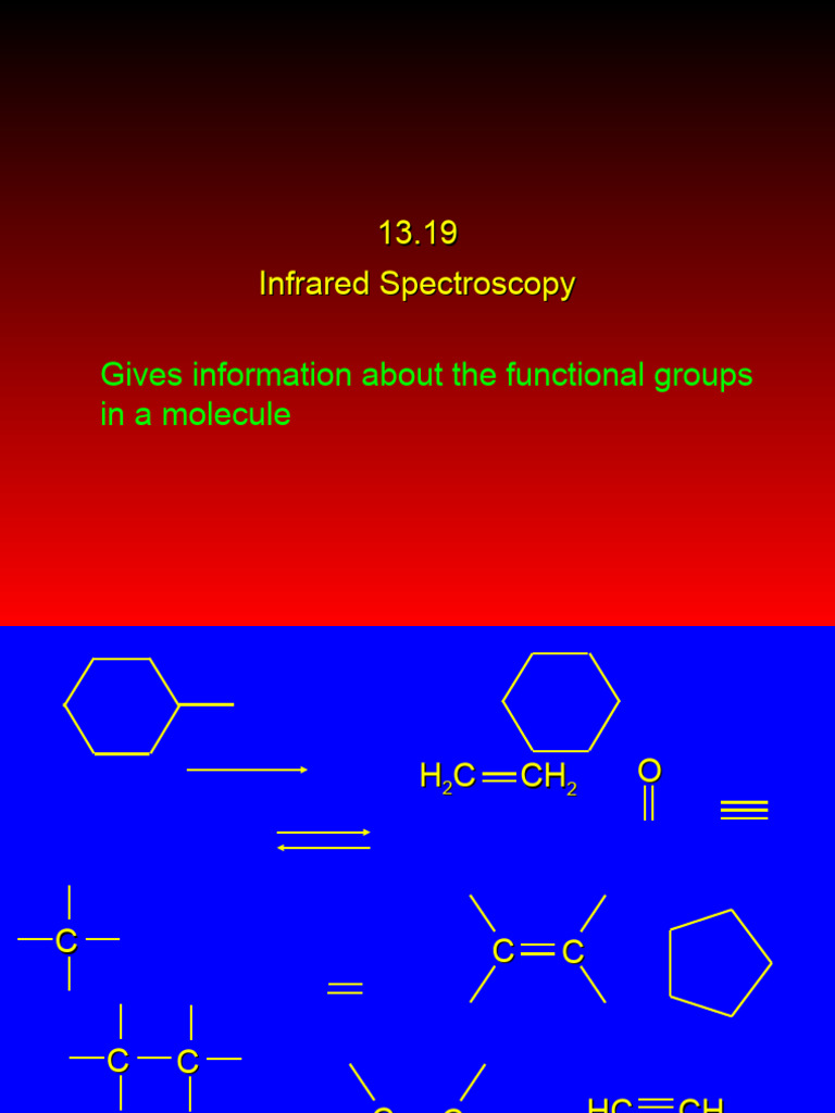 IR Slideshow PDF Infrared Spectroscopy Organic Chemistry