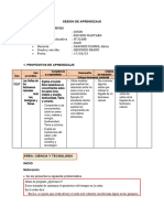 Sesion de Aprendizaje de Cy T Primaria