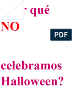 Por Qué NO Celebramos Halloween