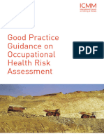 ICMM Good Practice Guidance On Occupational Health Risk Assessment