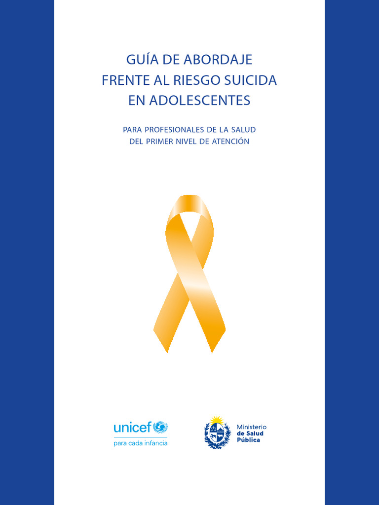 Guía de Prevención del Suicidio Adolescente | PDF | Suicidio | Salud mental