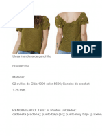 136 - Receita - Blusa Crochê Irlandês