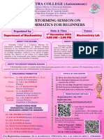 Brainstorming Session On Bioinformatics For Beginners