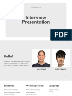 Black White Simple Minimalist Functional Interview Job Presentation Template