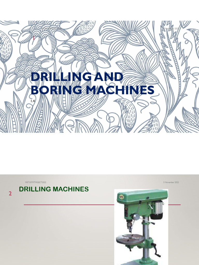 DRILLING BORING Explained PDF Drilling Drill
