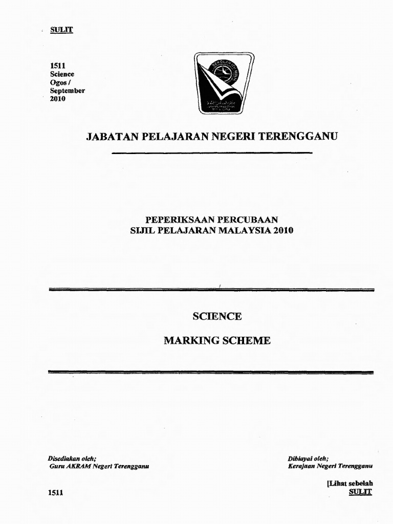 10 JPNT Trial Sns Terengganu Skema | PDF