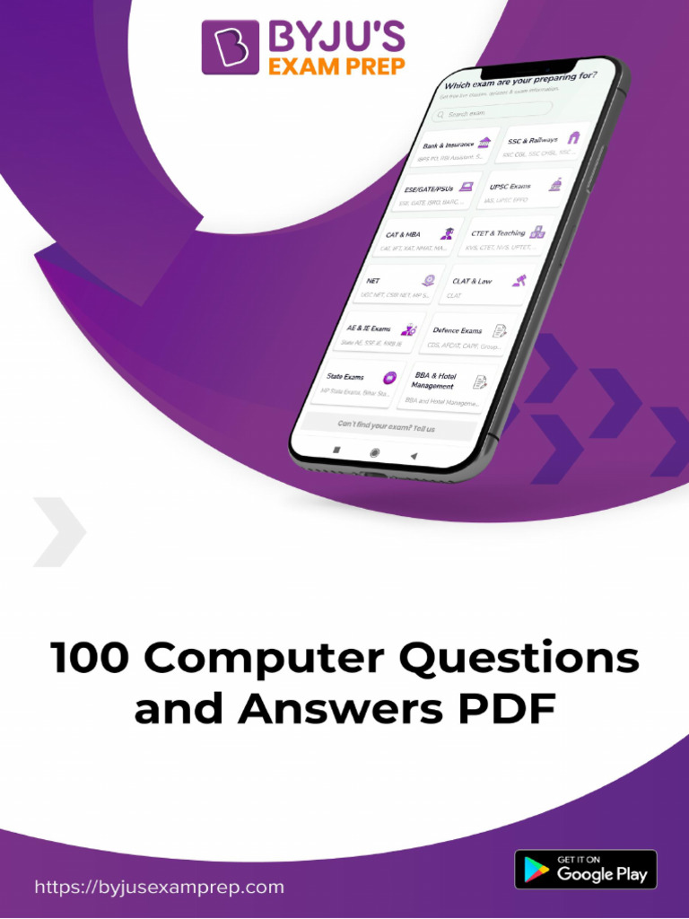 100 Computer Questions and Answers 68 | PDF