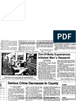 Out-Of-Body Experiences Initiated Man's Research (Charlottesville Daily Progress-Jan 17, 1984)