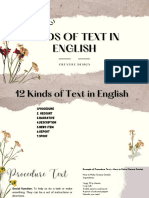Kinds of Texts in English