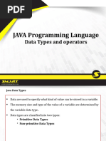 3.JavaIdentifiers, Data Types, Operators