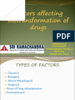 Factors Affecting Biotransformation of Drugs