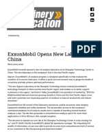ExxonMobil Opens New Lab in China