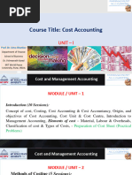 Cost Accounting - UNIT 1 - Mid