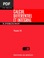 Piskunov - Calcul Differéntiel Et Intégral - Tome 2 - Mir