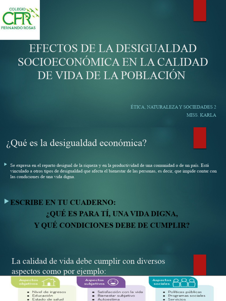 Efectos de la Desigualdad Socioeconómica | PDF | Relaciones personales ...